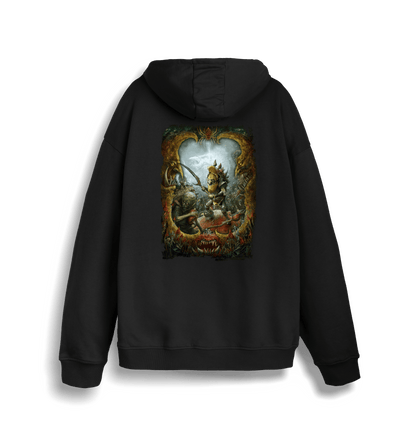 Black Printed Sweater Back