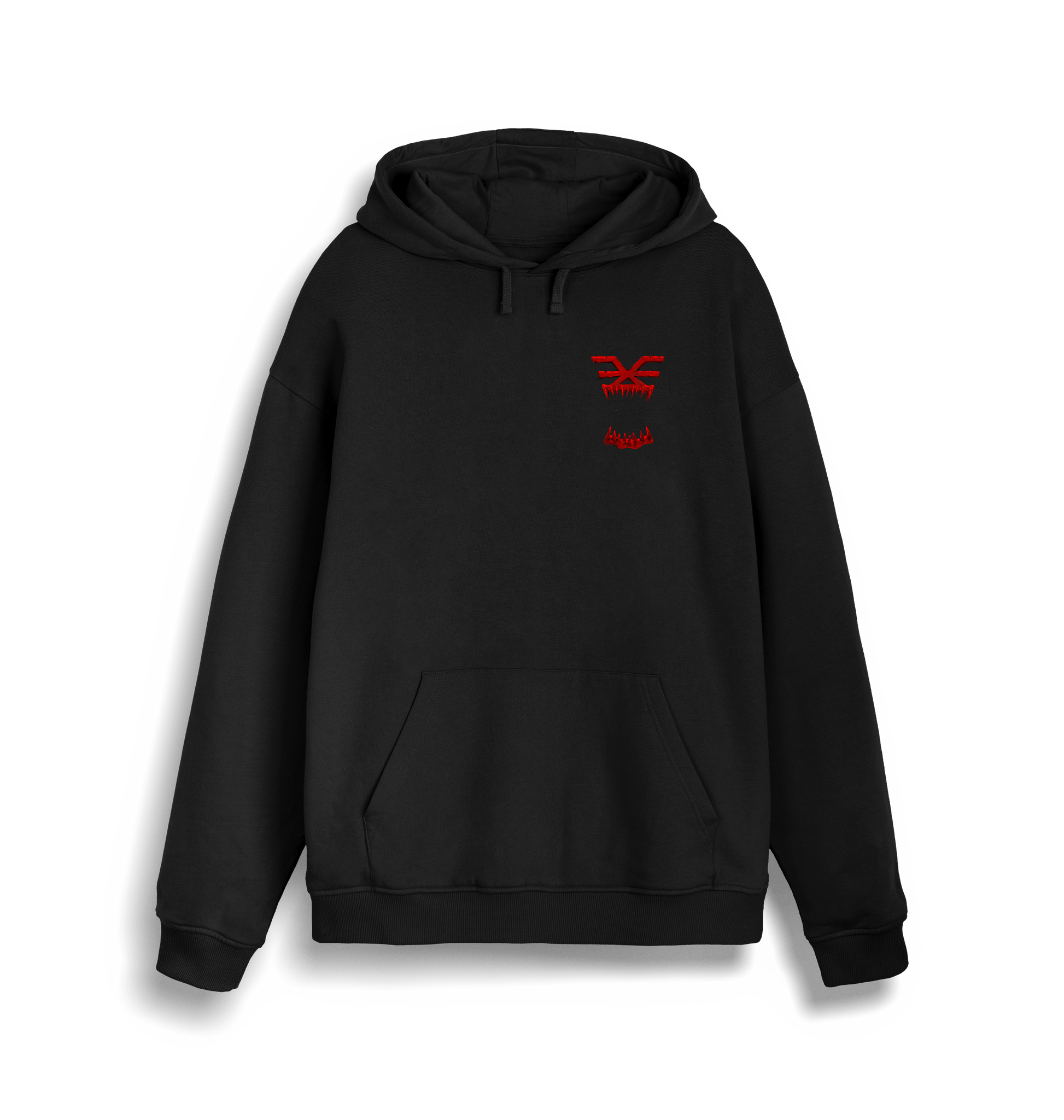 Black Printed Sweater Front