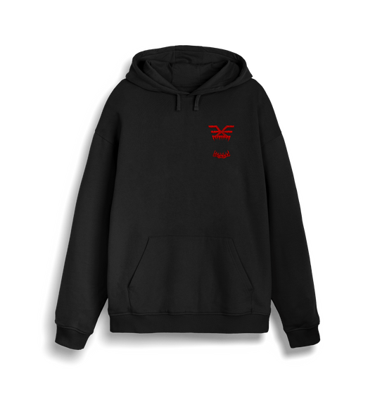 Black Printed Sweater Front