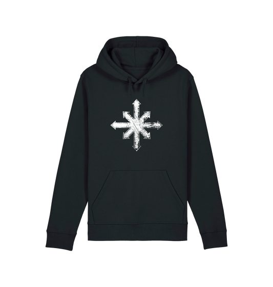 Black Printed Hoody Front