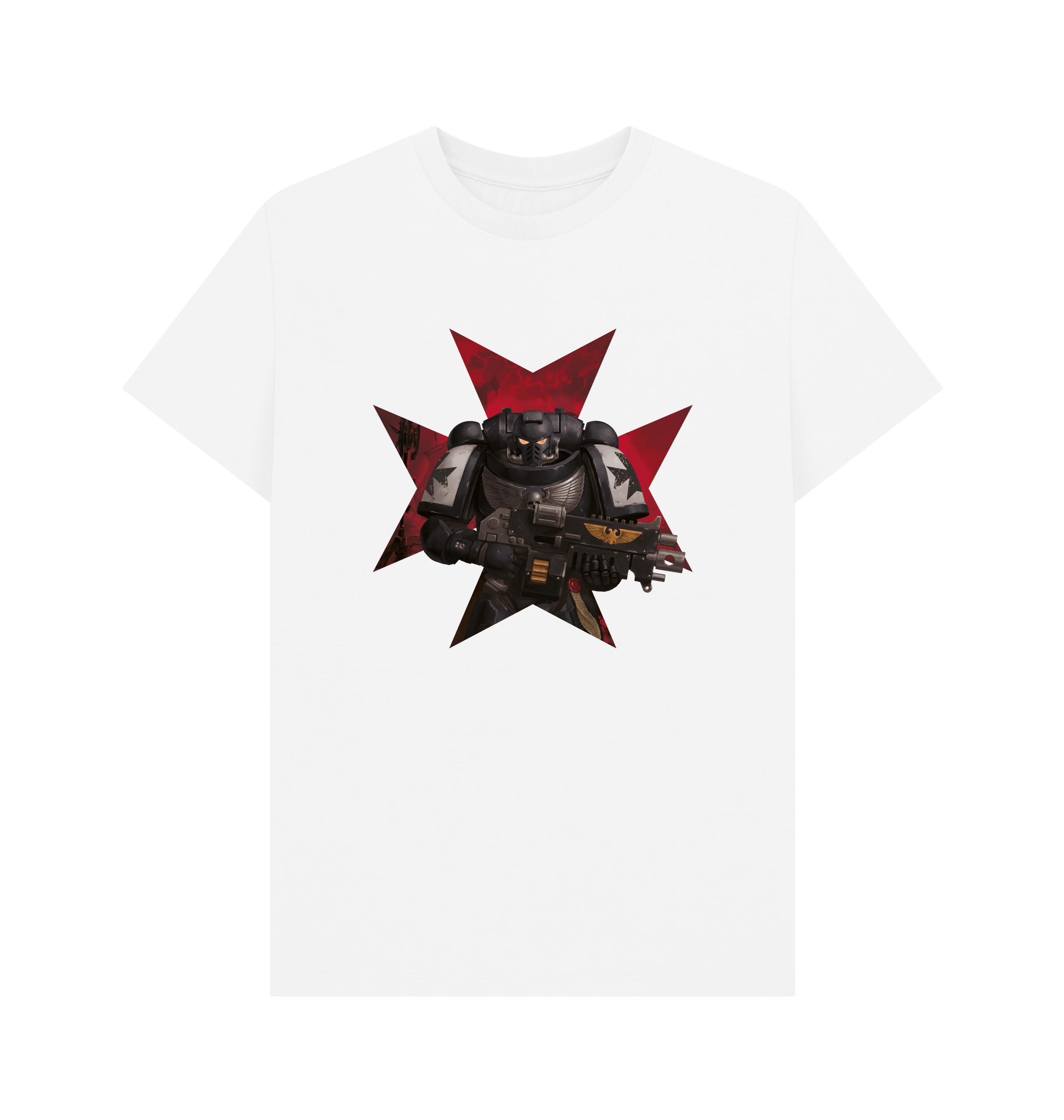 White Primaris Black Templar White T Shirt