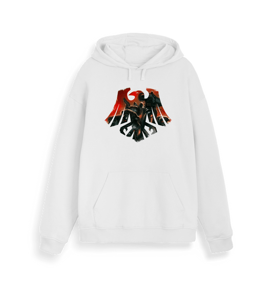 White Printed Sweater Front