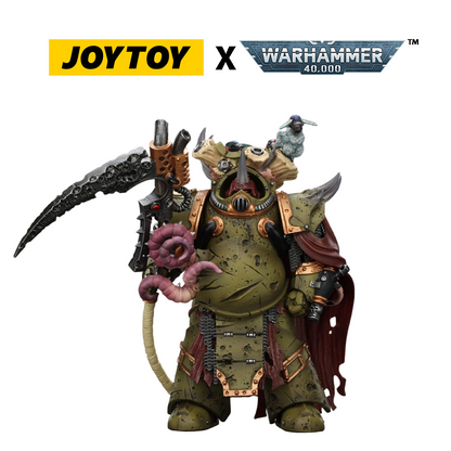 JoyToy Warhammer 40,000 Action Figure - Death Guard, Deathshroud Terminator 2, with Manreaper and Plaguespurter Gauntlet  (1/18 Scale) Preorder