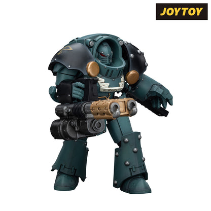 JoyToy Warhammer The Horus Heresy Action Figure - Sons of Horus Tartaros Terminator Squad Terminator with Heavy Flamer and Chainfist (1/18 Scale) Preorder