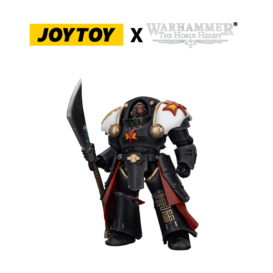 JoyToy Warhammer The Horus Heresy Action Figure - White Scars, Ebon Keshig Kharash 2 with Power Glaive (1/18 Scale) Preorder