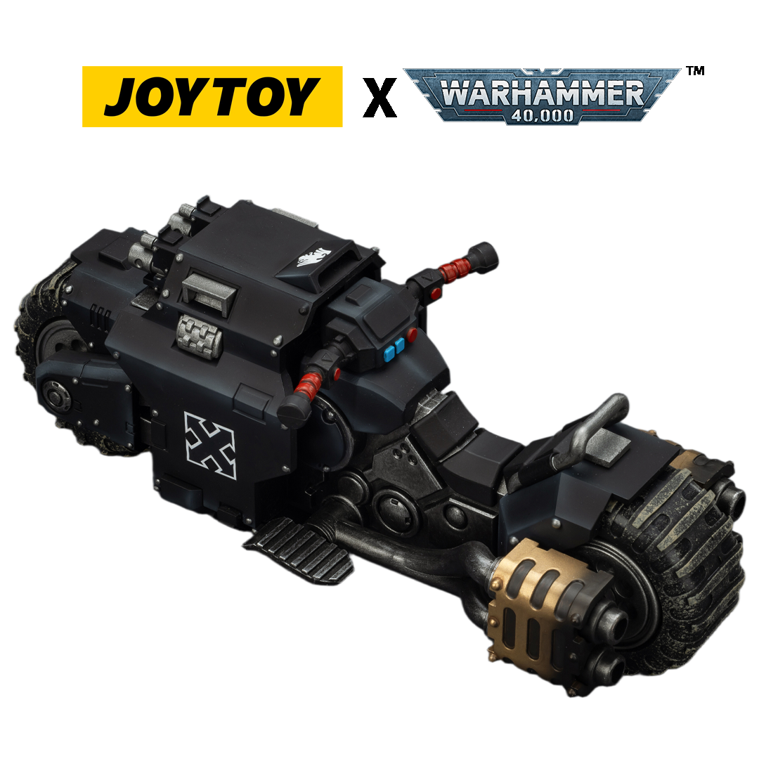 JOYTOY Warhammer 40,000 - Raven Guard, Raider-pattern Combat Bike with twin-linked bolt rifles (1/18 Scale) Preorder