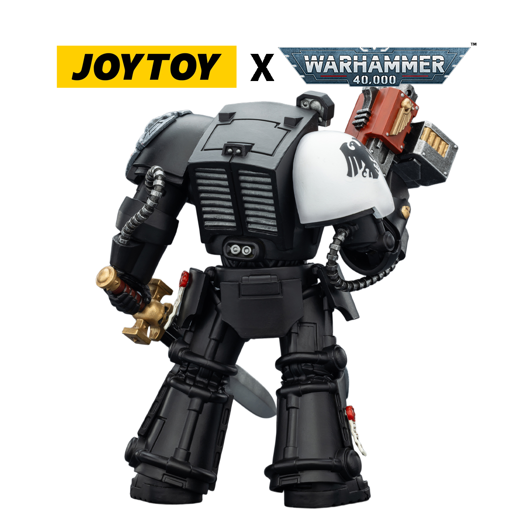 JoyToy Warhammer 40,000 Action Figure - Raven Guard, Terminator 1 with Power Sword and Storm Bolter (1/18 Scale) Preorder