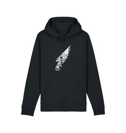 Black Printed Hoody Front