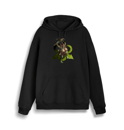 Black Printed Sweater Front