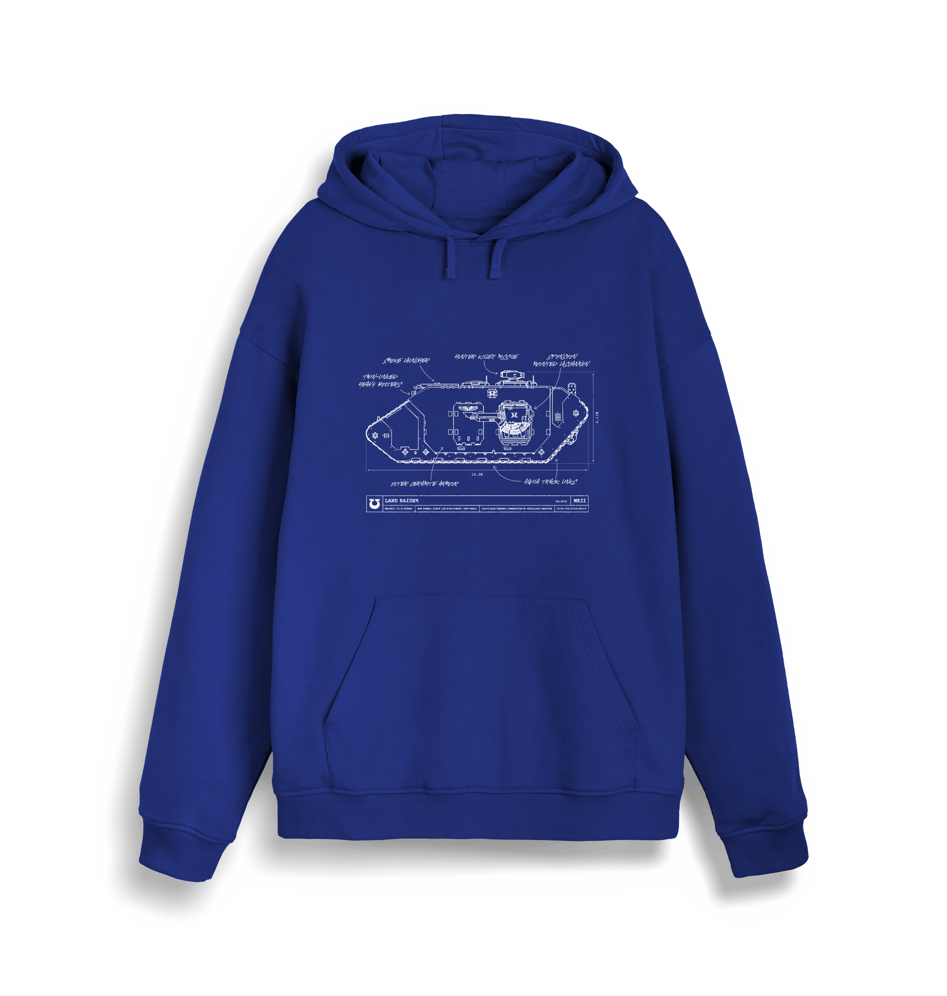 Worker Blue Printed Sweater Front