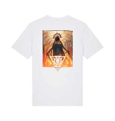 White Printed T-shirt Back