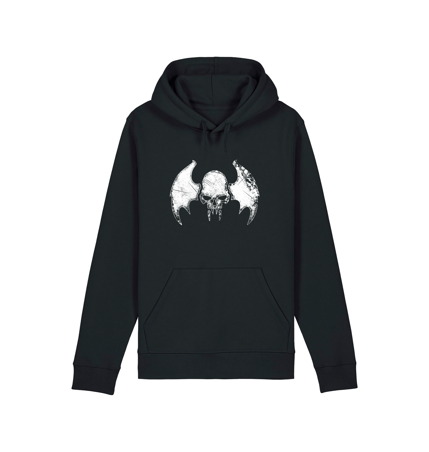 Black Printed Hoody Front
