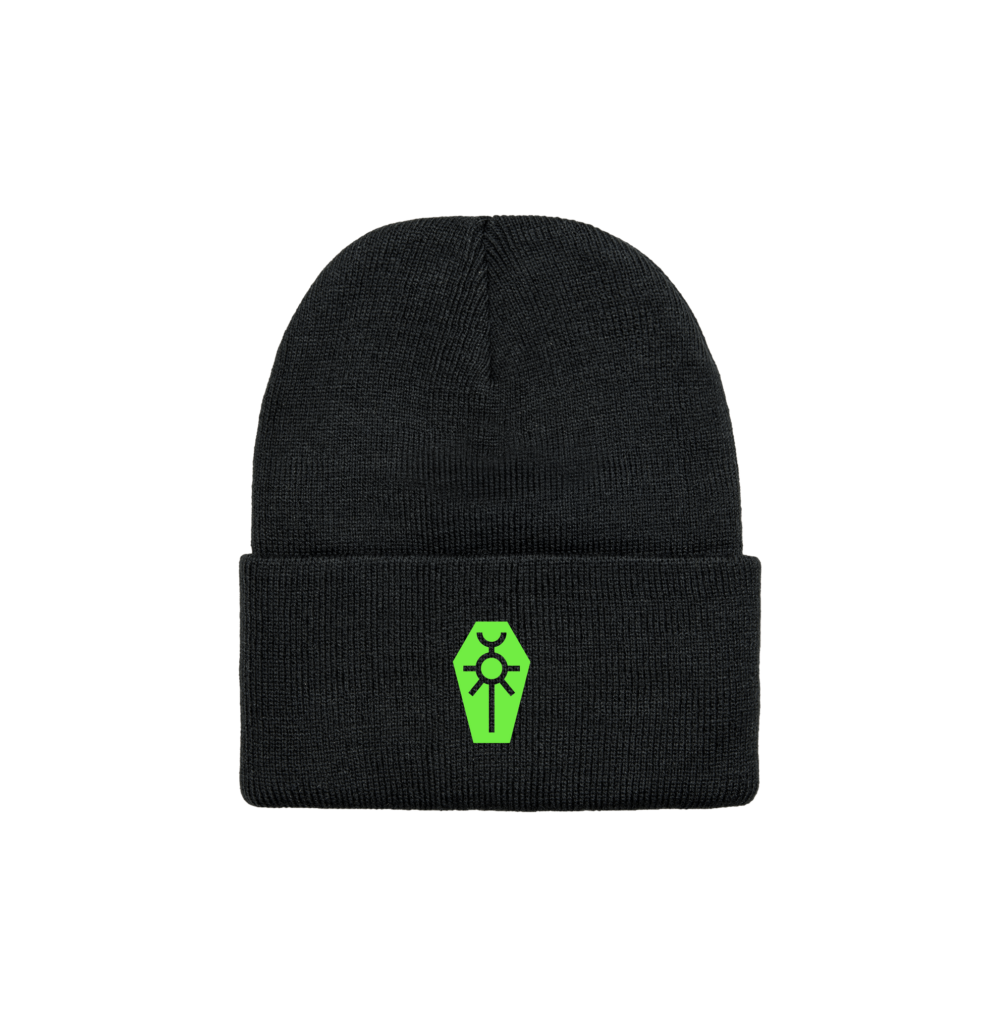 Black Necron Green Icon Beanie