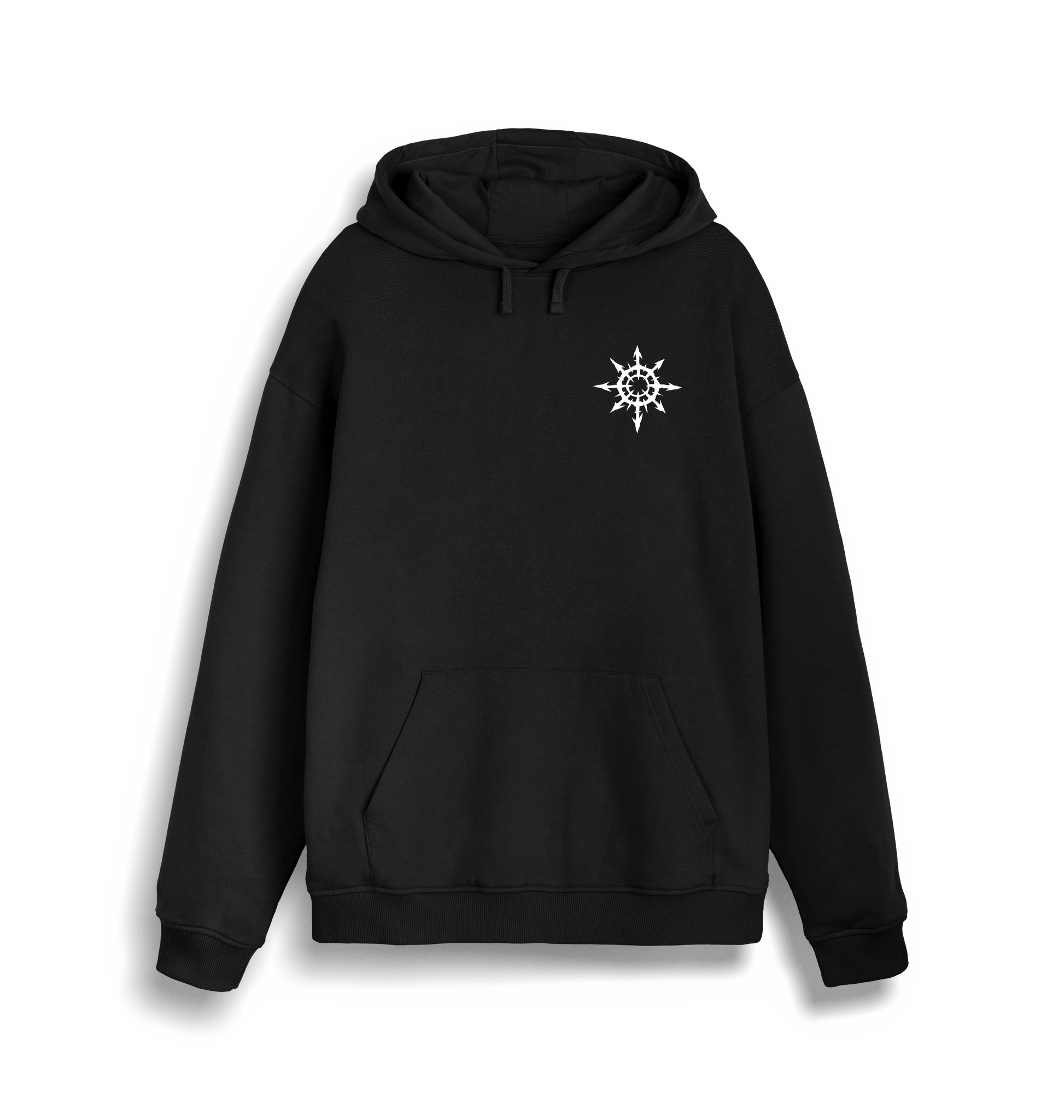 Black Printed Sweater Front