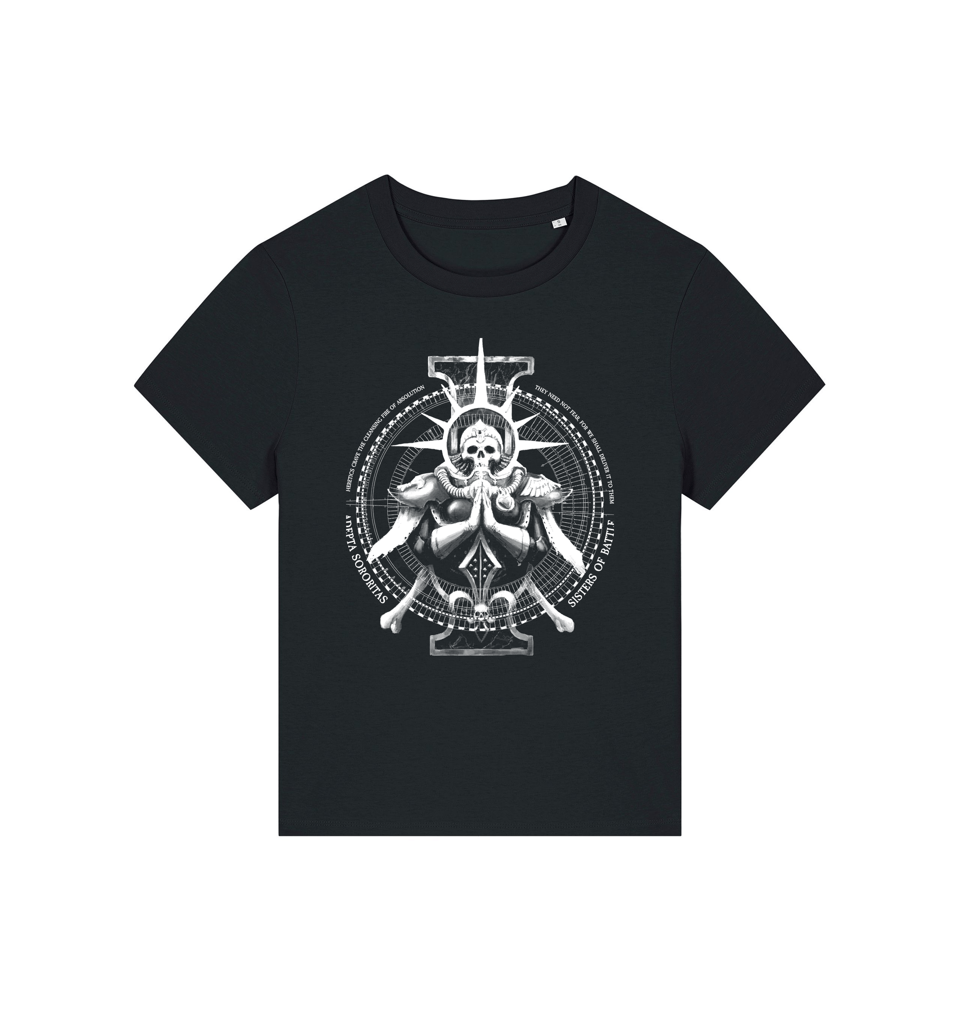 Black Printed T-shirt Front