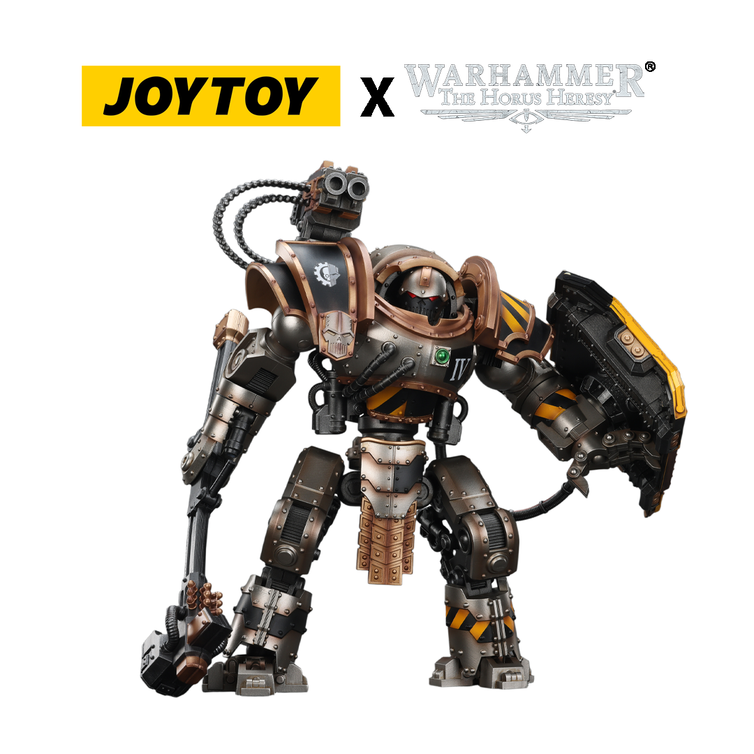 JoyToy Warhammer The Horus Heresy Action Figure - Iron Warriors, Iron Circle Domitar-Ferrum Class Battle-automata with Karceri Battle Shield and Graviton Crusher (1/18 Scale) Preorder