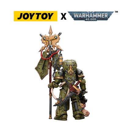 JoyToy Warhammer 40,000 Action Figure - Death Guard, Plague Marine Icon bearer with Boltgun and Plague Knife (1/18 Scale) Preorder