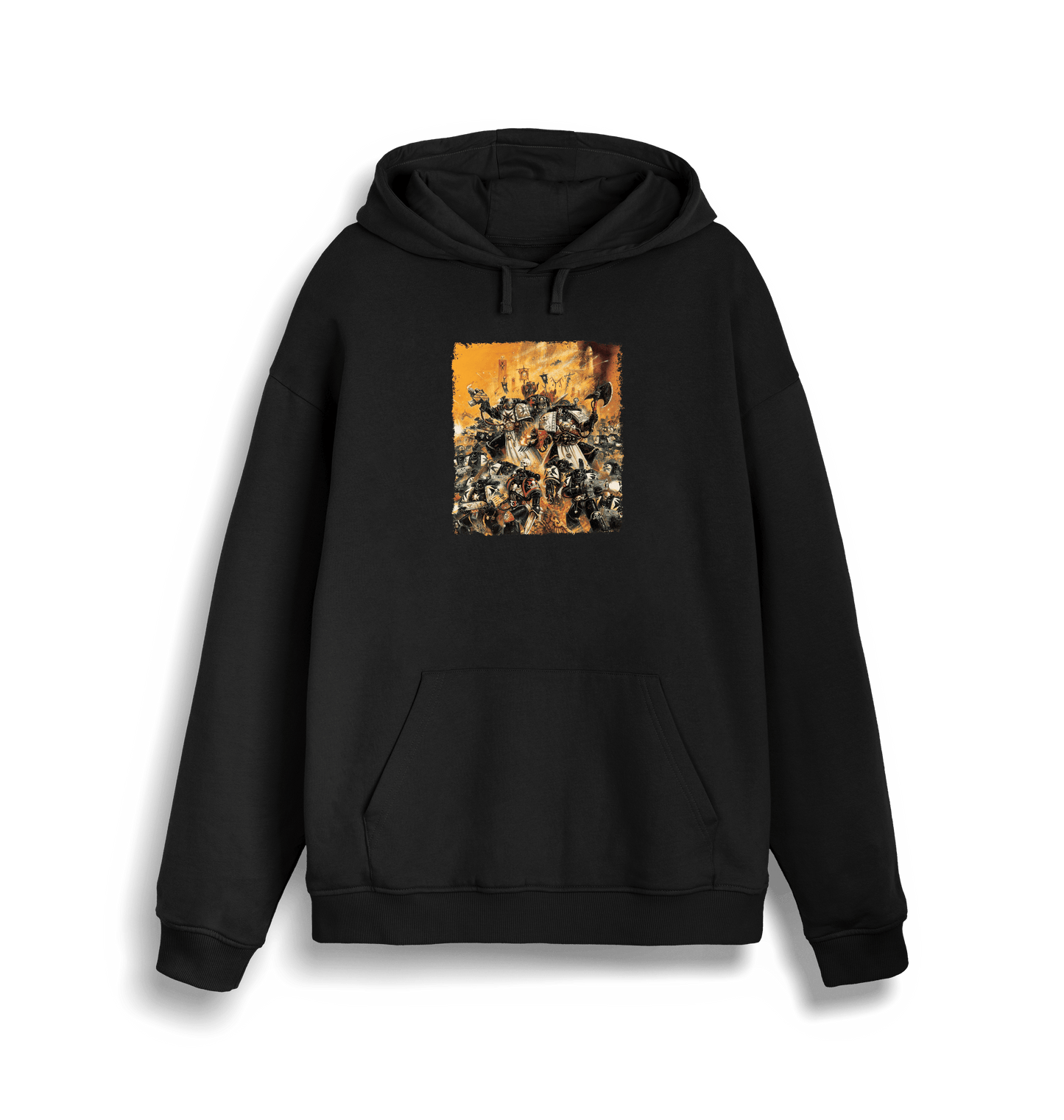 Black Printed Sweater Front