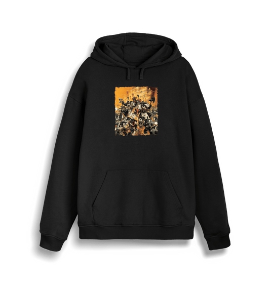 Black Printed Sweater Front