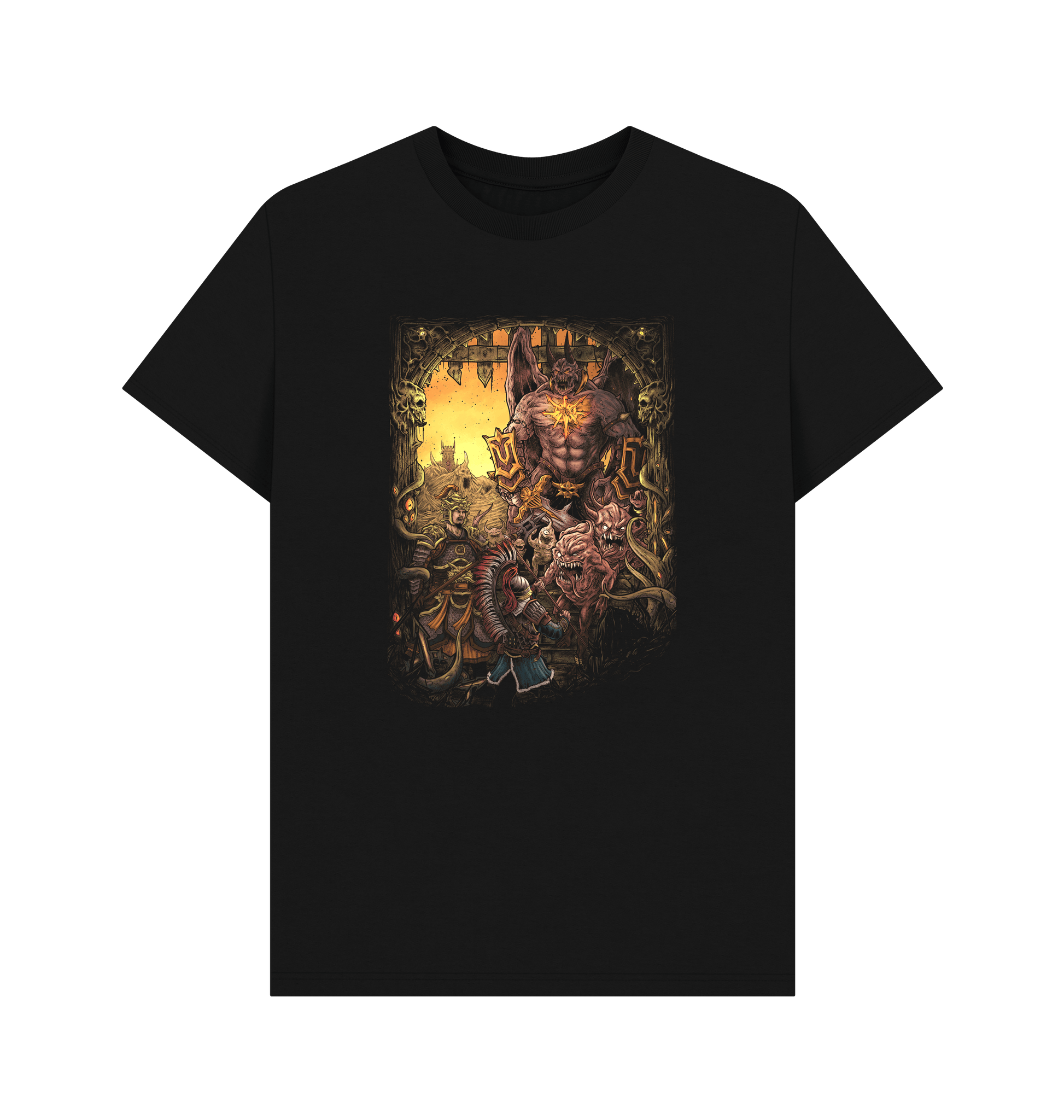 Black Total War: WARHAMMER III T Shirt - Death is Like The Winter Chill Design 2