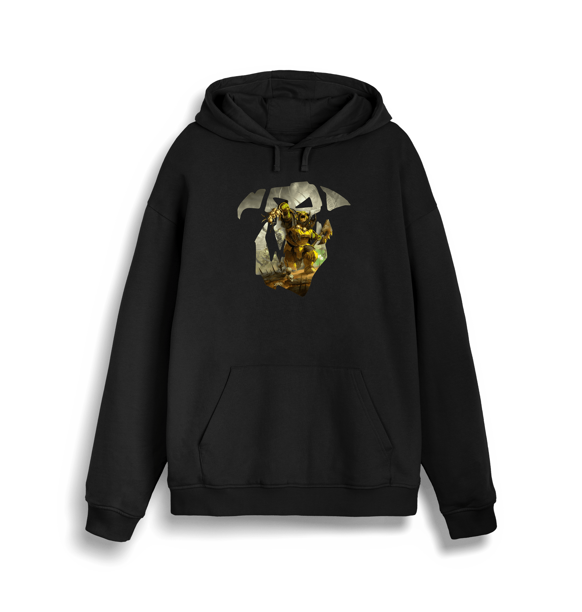 Black Printed Sweater Front