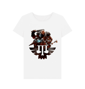 White Warhammer 40,000: Darktide Squad Fitted T Shirt