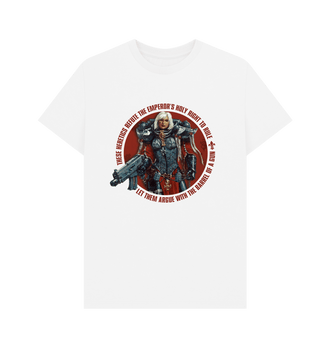 White Adepta Sororitas Amalia Novena White T Shirt