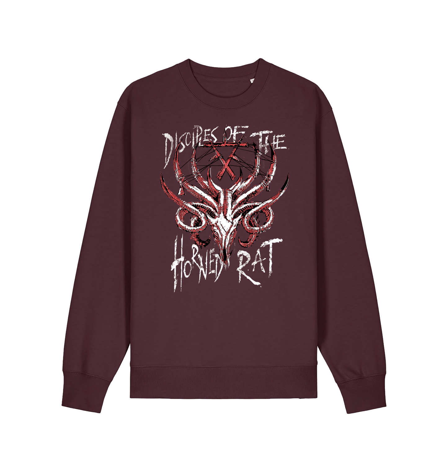 Red Brown Printed Sweater Front