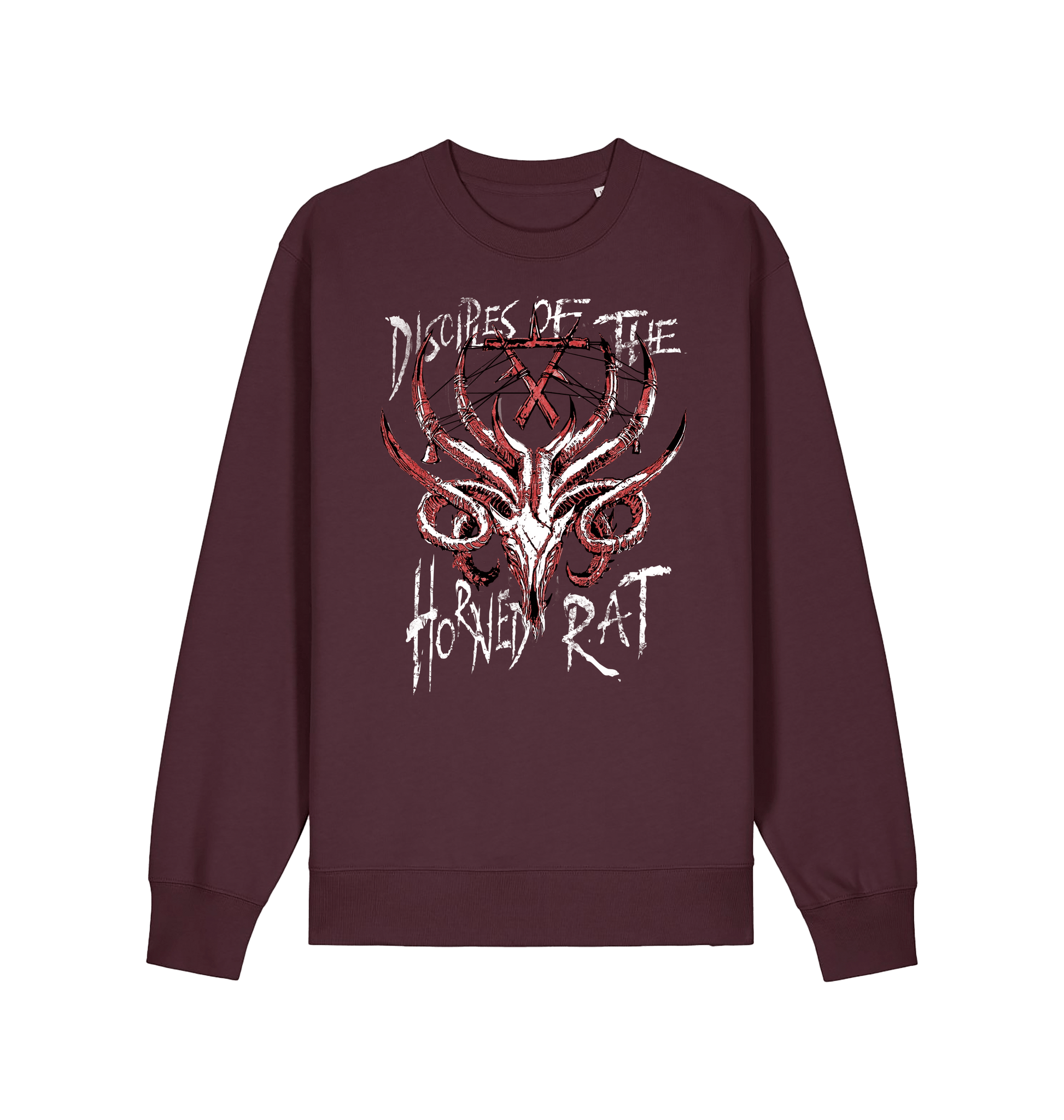 Red Brown Printed Sweater Front