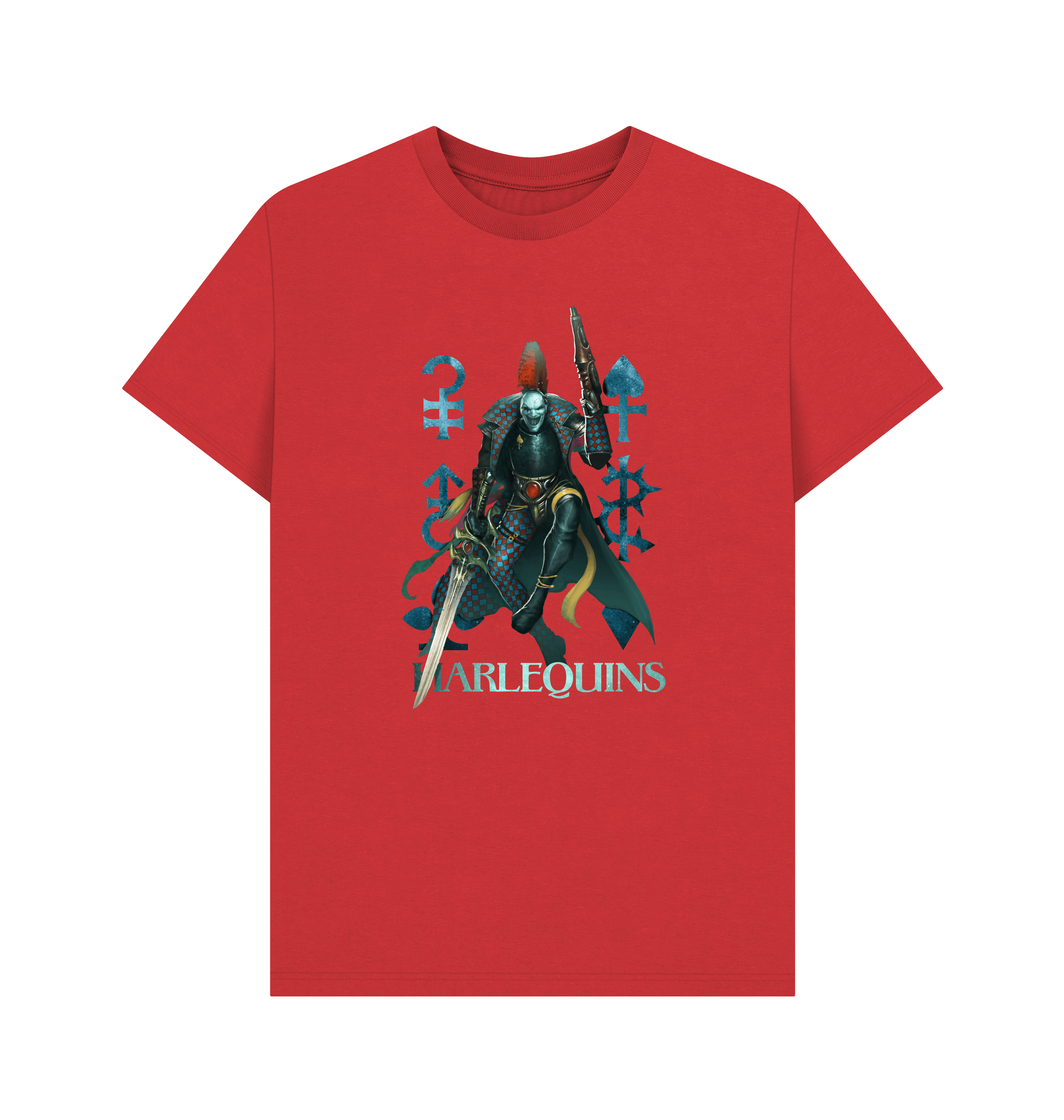 Red Premium Harlequins Troupe Master T Shirt