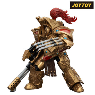 JoyToy Warhammer The Horus Heresy Action Figure - Legio Custodes, Aquilon Terminator Squad, Aquilon Terminator with Infernus Firepike (1/18 Scale) Preorder