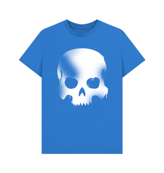 Bright Blue Death Graffiti Insignia T Shirt