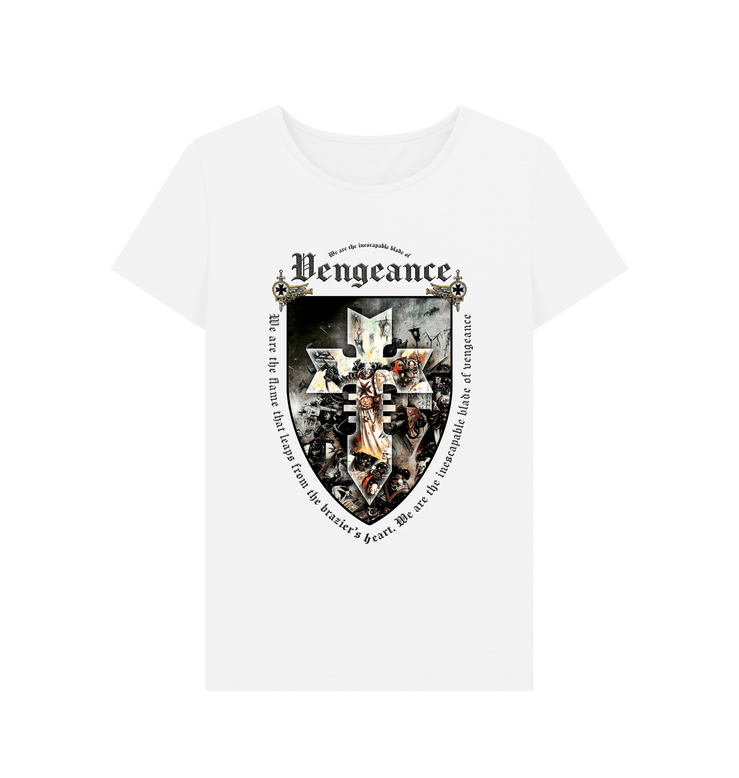 White Black Templars: Vengeance Fitted T Shirt