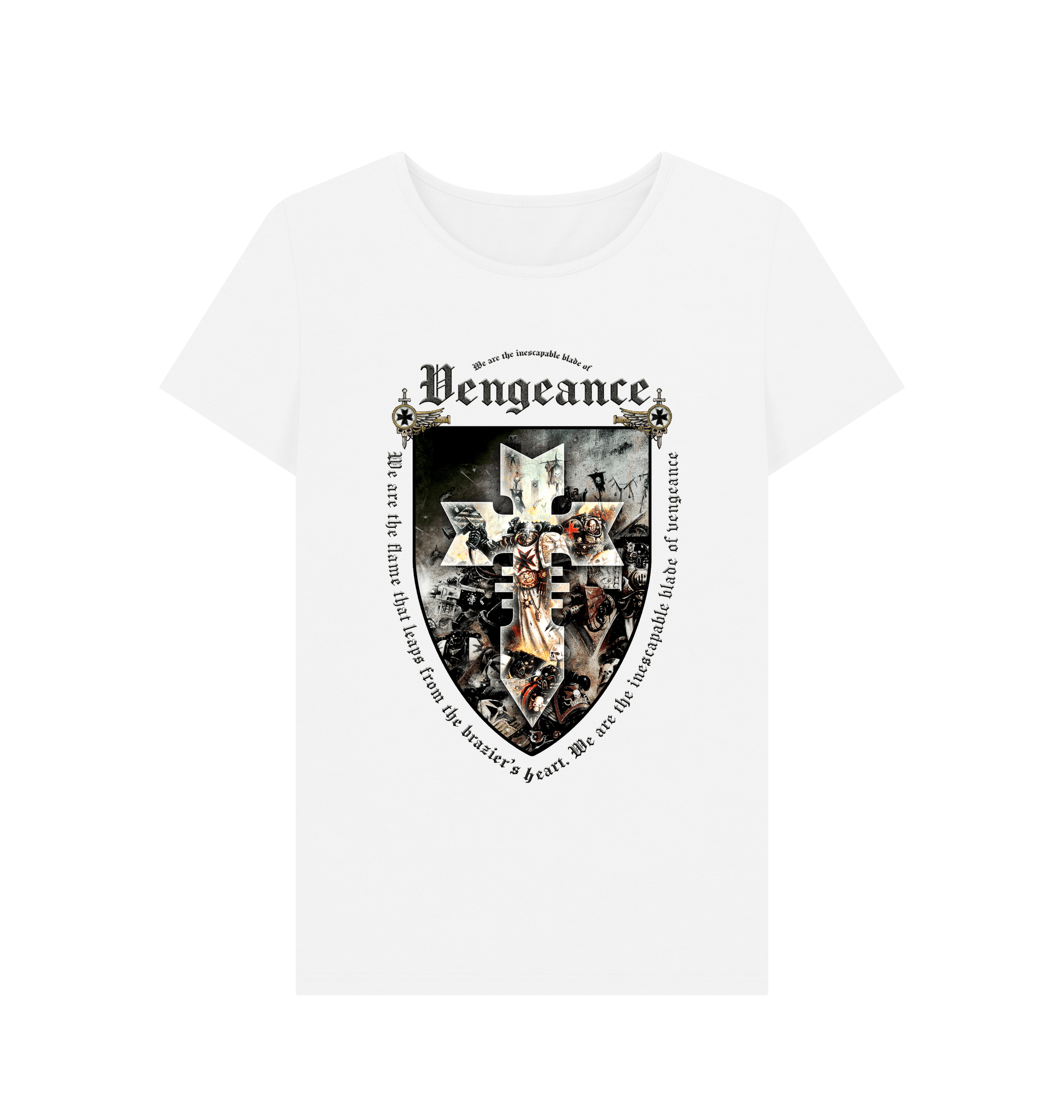 White Black Templars: Vengeance Fitted T Shirt