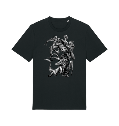 Black Printed T-shirt Front
