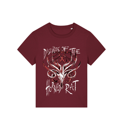 Burgundy Printed T-shirt Front
