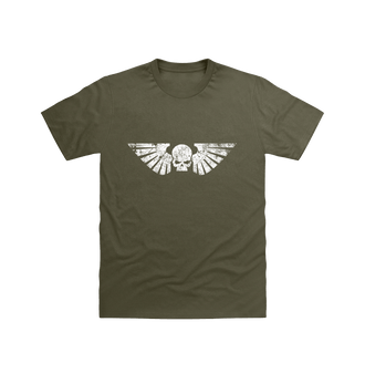 Military Green Astra Militarum Battleworn Insignia T Shirt