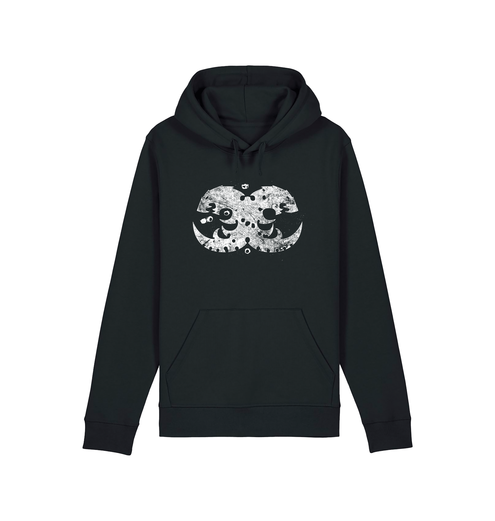Black Printed Hoody Front