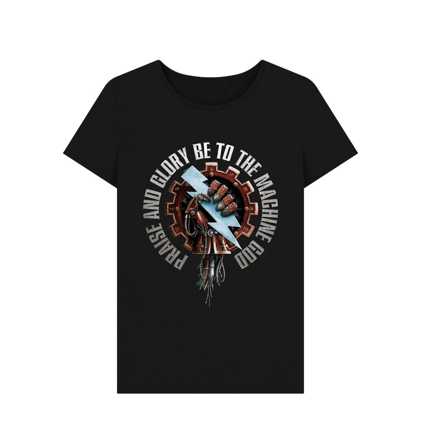 Black Adeptus Mechanicus - Machine God Fitted T Shirt