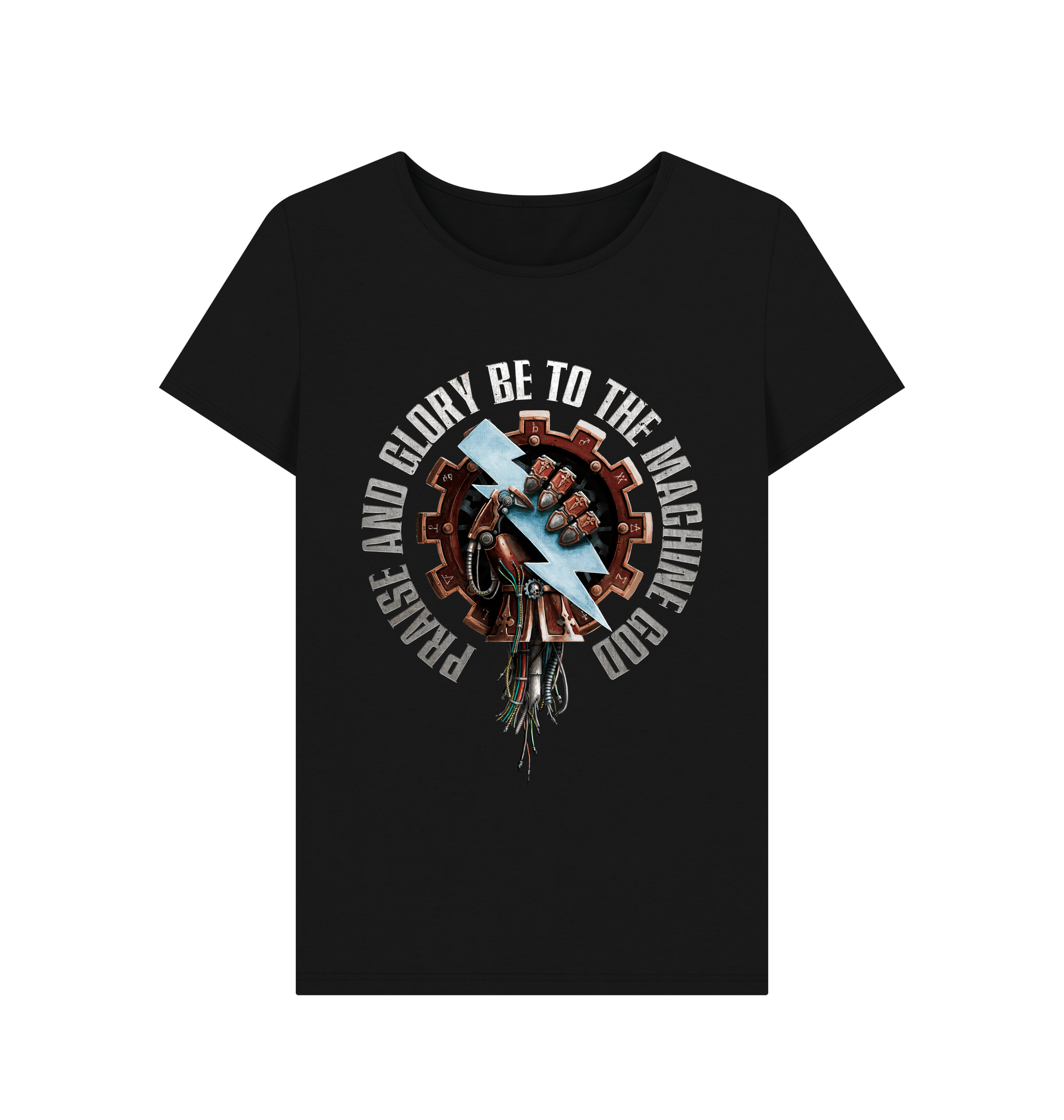 Black Adeptus Mechanicus - Machine God Fitted T Shirt