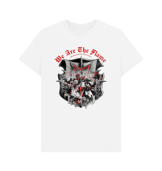 White Black Templars: We Are The Flame Monochrome White T Shirt