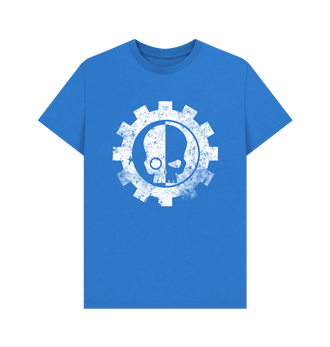 Bright Blue Adeptus Mechanicus Battleworn Insignia T Shirt