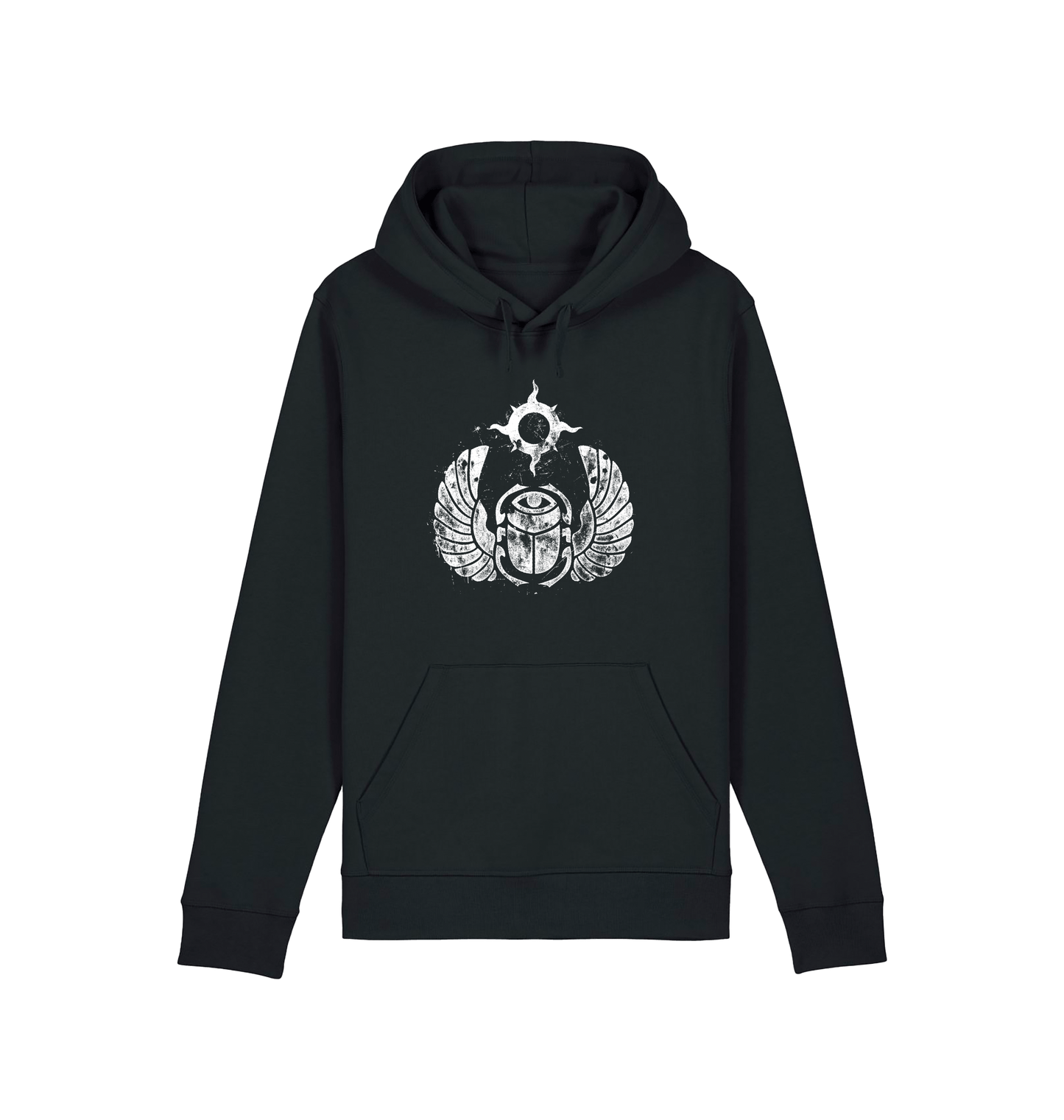 Black Printed Hoody Front