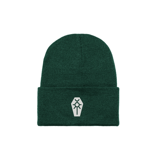 Bottle Green Necron Grey Icon Beanie