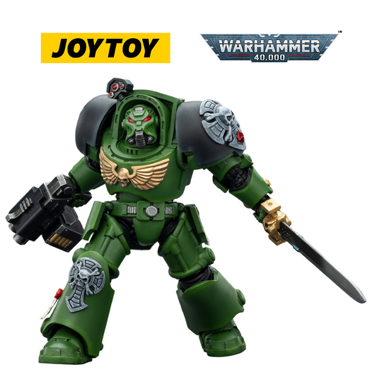 JoyToy Warhammer 40,000 Action Figure - Salamanders, Terminator 1 with Power Sword and Storm Bolter (1/18 Scale) Preorder