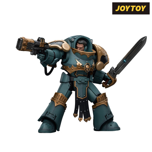JoyToy Warhammer The Horus Heresy Action Figure - Sons of Horus Tartaros Terminator Squad Sergeant with Volkite Charger and Power Sword (1/18 Scale) Preorder