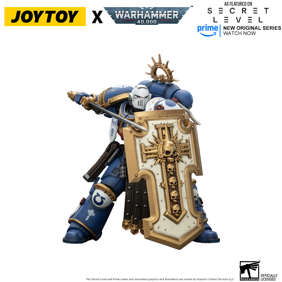 JoyToy Warhammer 40,000 Action Figure - Torvald with Power Sword, Stormshield and Bolt Pistol (1/18 Scale) Preorder