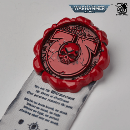 Starforged Warhammer 40,000 Ultramarines Purity Seal Brooch