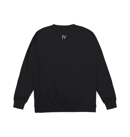 Deep Black Printed Sweater Back