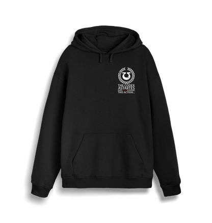 Black Printed Sweater Front